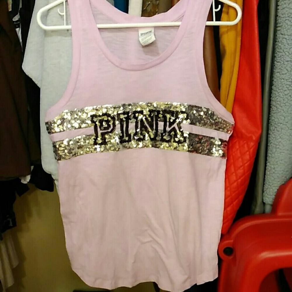 VS pink bling tank